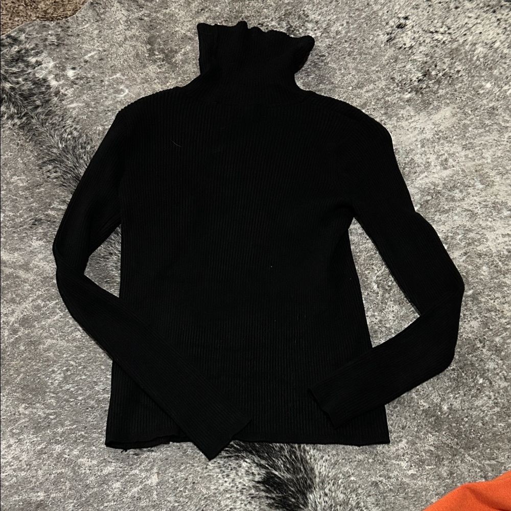 Time and Tru Black Cowl Neck Sweater